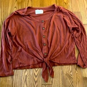 Jackson Rowe Cropped Tie Long Sleeve